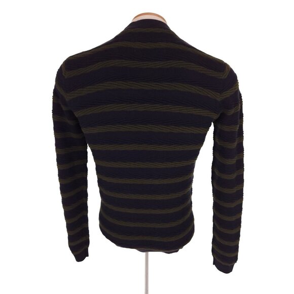 ANERKJENDT Akrico Sweater Size S Mens Blue Green Rolled Cable Knit 9519224 - Picture 6 of 11